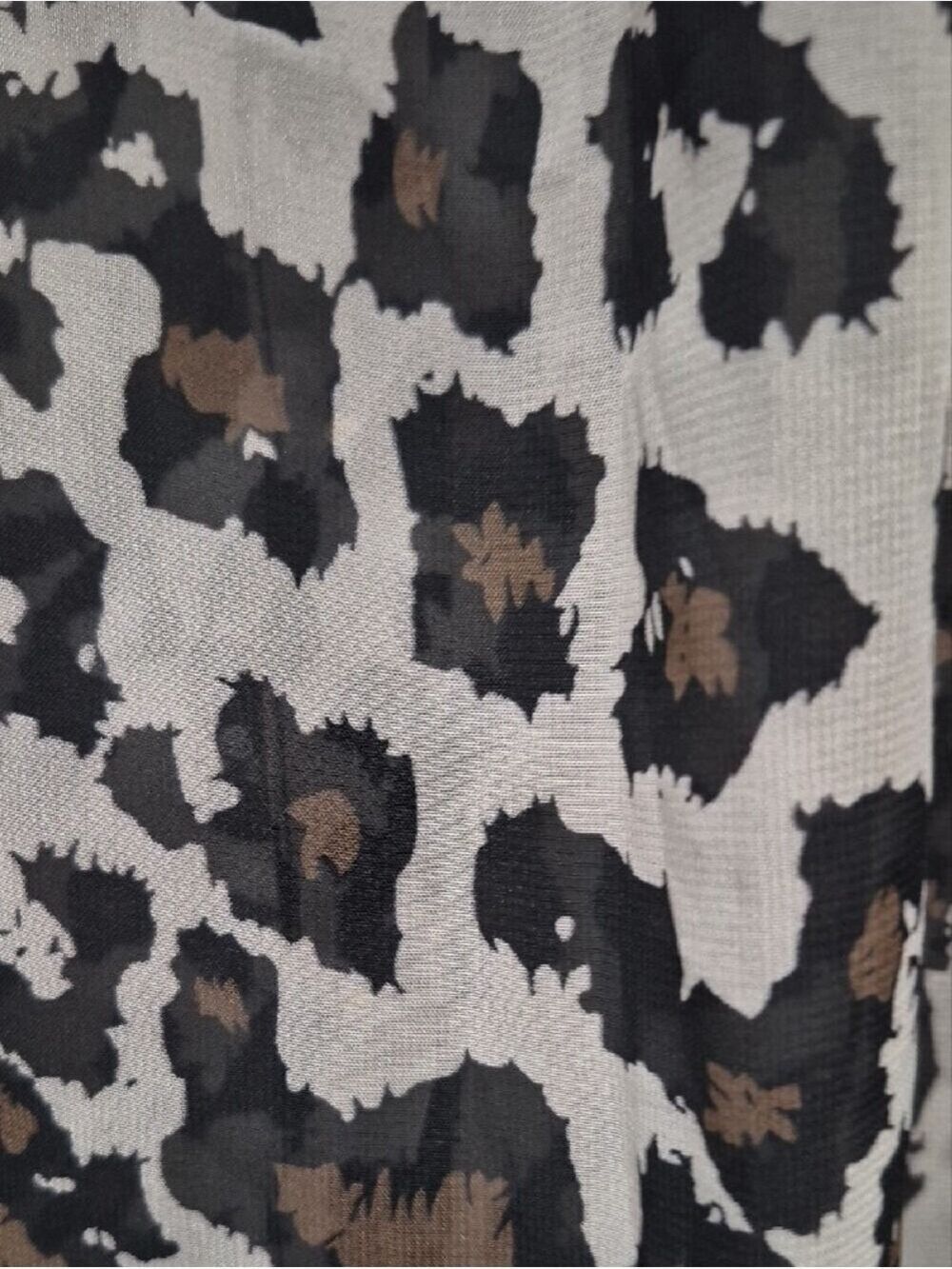 Bluenotes Leopard Print Sheer High-Low Vest Top M - Picture 9 of 12